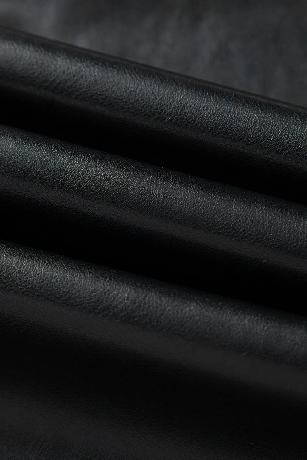 Black Faux Leather Side Slit Maxi Skirt For Evening Wear Dear-Lover Dropshipping